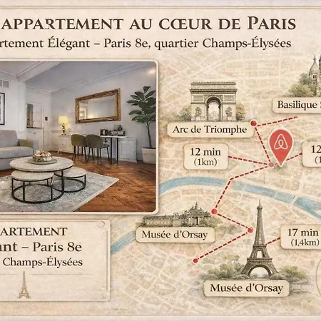 élégant 8e, Quartier Champs-élysées Appartamento *